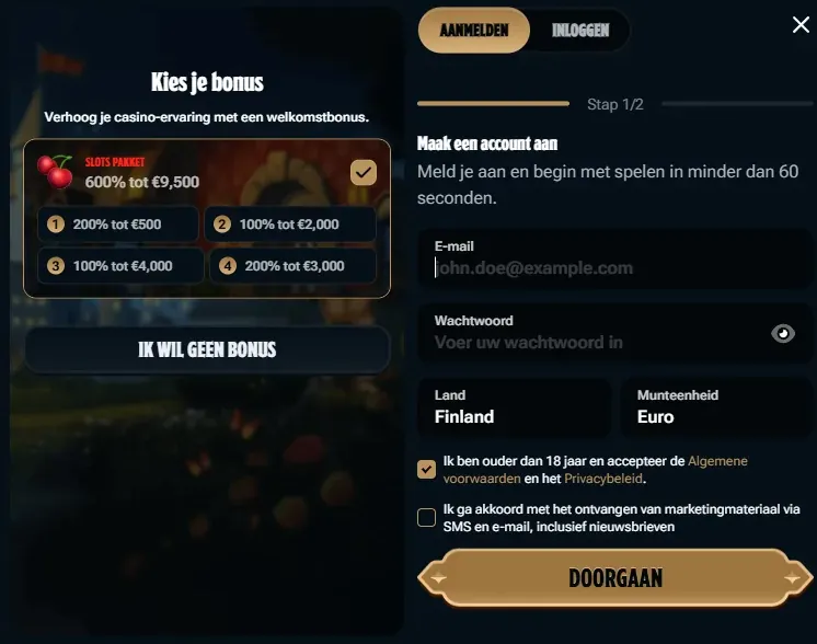 Aanmelden en toegang tot je account bij Kingdom Casino