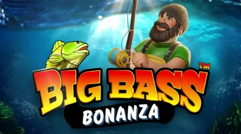 Big Bass Bonanza met visser en grote vis